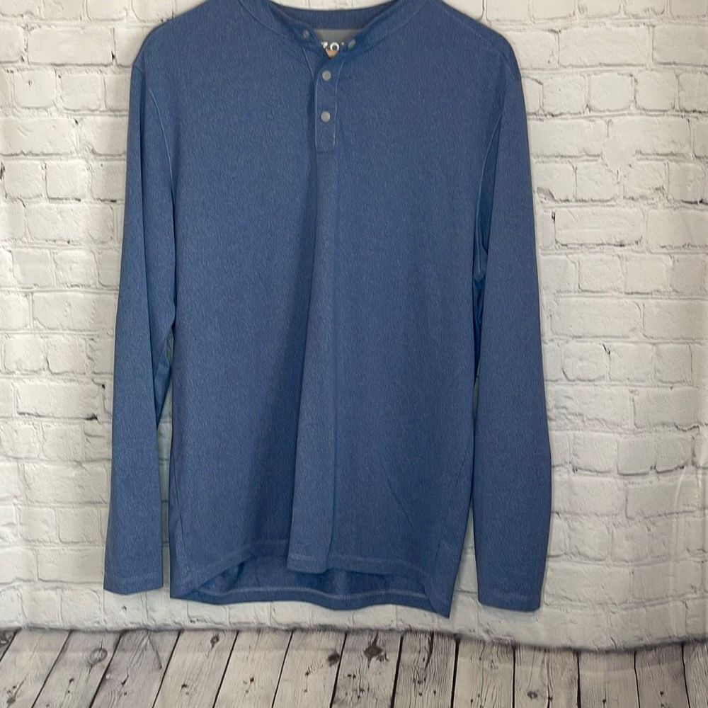 Izod Performancex with Cool Men’s Blue Long‎ Sleeve Shirt size Medium